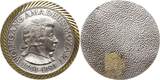 Berühmte Personen - Musiker und Komponisten Teilversilberte und -vergoldete Bronzemedsaille o.J. auf den Komponisten Wolfgang Amadeus Mozart, 1756 - 1791 UNC-, Prüfspur am Rand, kl. Kleberrest
