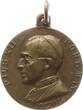 Vatikan Kleine tragbare einseigtige Bronzemedaille 1950 Pius XII., 1939 - 1958, auf das Heilige Jahr VF-EF