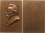 Österreich, Kaiserreich, Stadt Wien Große einseitige Bronzeplakette 1908 v. Bachmann, auf Dr. Anton Mayer, 1838 - 1824, Leiter des Landesarchivs AU, winz. RF