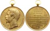 Frankreich, Kaiserreich Vergoldete Bronzemedaille Napoleon III., Caqué u. Mire, Le Prince Napoleon, Honneur aux Hommes de Coeur -