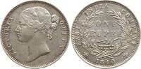 Indien Rupie Victoria, 1837 - 1901, W.W. am Halsabschnitt -