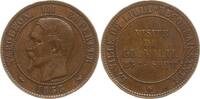 Frankreich, Königreich Module de 10 Centimes Napoleon III., 1852 - 1870, auf seinen Besuch der Münze in Lille -