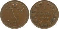 Finnland 10 Penniä Nikolaus II. von Russland, 1894 - 1917 -