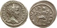 Römisches Kaiserreich Denar Septimius Severus, Moneta sitzt n.l., hält Füllhorn und Waage -
