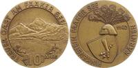Österreich, Kärnten Bronzemedaille Finkenstein, Faaker See, Bergpanorama / Behelmtes Wappen -
