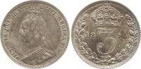 Großbritannien 3 Pence Victoria, 1837 - 1901 -
