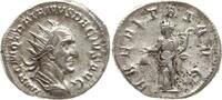 Römische Kaiserzeit Antoninian Trajanus Decius, VBERITAS AVG, Uberitas steht n.l. hält Füllhorn und Geldbeutel -
