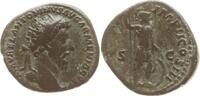 Römische Kaiserzeit As Marcus Aurelius, M AVREL ANTONINVS AVG ARMENIACVS P M / IMP II COS III / S-C -