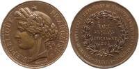 Frankreich, 3. Republik Bronzemedaille Preismedaille, von Oudine, Landwirtschaft und Industrie -