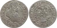RDR, Haus Habsburg, Schlesien Groschen (3 Kreuzer) Leopold I., 1657 - 1705, Brieg -