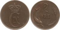 Dänemark, Königreich 2 Öre Christian IX., 1863 - 1906 -