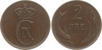 Dänemark, Königreich 2 Öre Christian IX., 1863 - 1906 -
