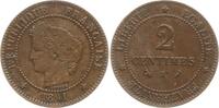 Frankreich, 3. Republik 2 Centimes Paris, Typ Cérès -