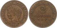 Frankreich, 3. Republik 2 Centimes Paris, Typ Cérès -