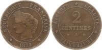 Frankreich, 3. Republik 2 Centimes Paris, Typ Cérès, kleines A -
