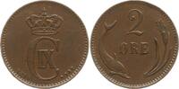 Dänemark, Königreich 2 Öre Christian IX., 1863 - 1906 -