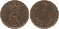 Dänemark, Königreich 2 Öre Christian IX., 1863 - 1906 -