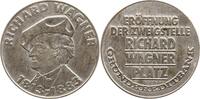 Berühmte Personen - Musiker und Komponisten Versilberte Bronzemedaille auf die Eröffnung der Zweigstelle der Grundkreditbank am Richard Wagner Platz -