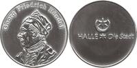 Berühmte Personen - Musiker und Komponisten Versilberte Bronzemedaille auf den Komponisten Georg Friedrich Händel, 1685-1759, Brb. / Halle * Die Stadt -