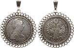 Kaiserreich Österreich In Anhänger gefasste Medaille nach Vorbild der Maria Theresientaler 1780 SF -