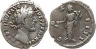 Römische Kaiserzeit Denar Antoninus Pius, 138-161, Vesta steht n.l. hält Simpulum und Palladium -