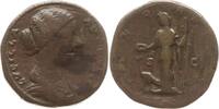 Römische Kaiserzeit Dupondius Lucilla, Gattin des Lucius Verus, Juno mit Zepter und Schale, zu Füßen ein Pfau -