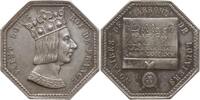 Frankreich, Normandie - Eure Oktogonale Silbermedaille Louviers, Saint Louis Roi de France, Brb. / Notaires de L'Arrondt de .., Urkunde -