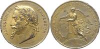 Frankreich, Kaiserreich, Paris, Stadt Vergoldete Zinnmedaille Napoleon III., 1852-1870, v. Ponscarme, Exposition Universelle -