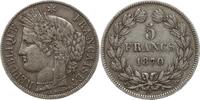 Frankreich, 3. Republik, Provisorische Regierung 5 Francs Type Cérès, Paris -