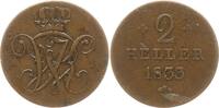 Hessen-Kassel 2 Heller Wilhelm II. 1821-1847 -