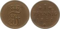 Mecklenburg-Schwerin, Großherzogtum 1 Pfennig Friedrich Franz I., 1785 - 1837 -