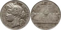 Frankreich, 3. Republik, Paris Große versilberte Bronzemedaille v. Alphée Dubois, Admin. des Monnaies, Expos. Universelle, Palais du Trocadero -
