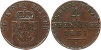 Preußen, Königreich 4 Pfennig Wilhelm I., 1861 - 1888 -