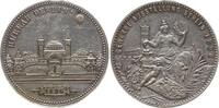 Deutschland, Kaiserreich, Preußen, Königreich Versilberte Bronzemedaille Wilhelm II, 1888 - 1918, Gewerbeausstellung, Hurrah Berlin, Fesselballon -