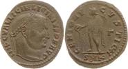 Römische Kaiserzeit AE 21 (Follis) Licinius I., 308 - 324, Cyzicus, Genius mit Füllhorn und Schale, 3. Offizin -