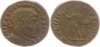 Römische Kaiserzeit AE 19 (Follis) Constantinus I., 307 - 337, Rom, Sol n.l. stehend, hält Globus -