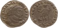 Römische Kaiserzeit AE 23 (Follis) Licinius I., 308 - 324, Thessalonica, Jupiter n.l. stehend mit Adler, 1. Offizin -