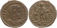 Römische Kaiserzeit AE 20 (Follis) Constantinus I., 307 - 337, Rom, Sol n.l. stehend, hält Globus -