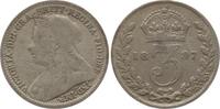 Großbritannien 3 Pence Victoria, 1837 - 1901 -