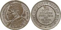 Versilberte Bronzemedaille 1890 Deutschland, Kaiserreich, Preußen, Königreich Wilhelm II., 1888 - 1918, v. Lauer u. Schwabe, 90. Geburtstag Graf ...