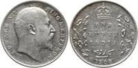 Indien 1 Rupie Edward VII., 1901 - 1910, Bombay, B incuse -