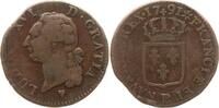 Frankreich, Königreich 1 Sol Ludwig XVI., 1774 - 1793, Straßburg, 1er sem. -