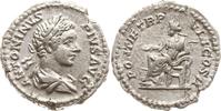 Römische Kaiserzeit Denar Caracalla, 198 - 217, ANTONINVS - PIVS AVG / PONTIF - TRP VIII COS II, Salus -