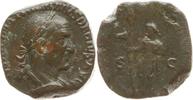 Römische Kaiserzeit Sesterz Trajanus Decius, D A C I A / S - C, Dacia n.l. stehend, hält Stab mit Eselskopf -