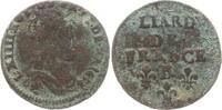 Frankreich, Königreich Liard de France Ludwig XIV., 1643 - 1715, Pont de l'Arche -