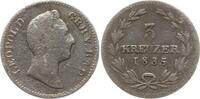 Baden, Großherzogtum 3 Kreuzer Leopold, 1830 - 1852 -