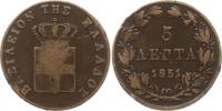 Griechenland, Königreich 5 Lepta Otto von Bayern, 1832 - 1862 -