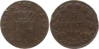 Griechenland, Königreich 5 Lepta Otto von Bayern, 1832 - 1862 -