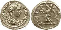 Römische Kaiserzeit Denar Caracalla, 198 - 217, ANTONINVS - PIVS AVG / VICT PART MAX, Victoria n.l. -