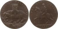 Großbritannien, Königreich - Warwickshire 1/2 Penny Token George III., 1760 - 1820, Coventry, Elefant, Rand schräg gefiffelt (reeded edge) -